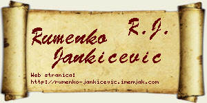 Rumenko Jankićević vizit kartica